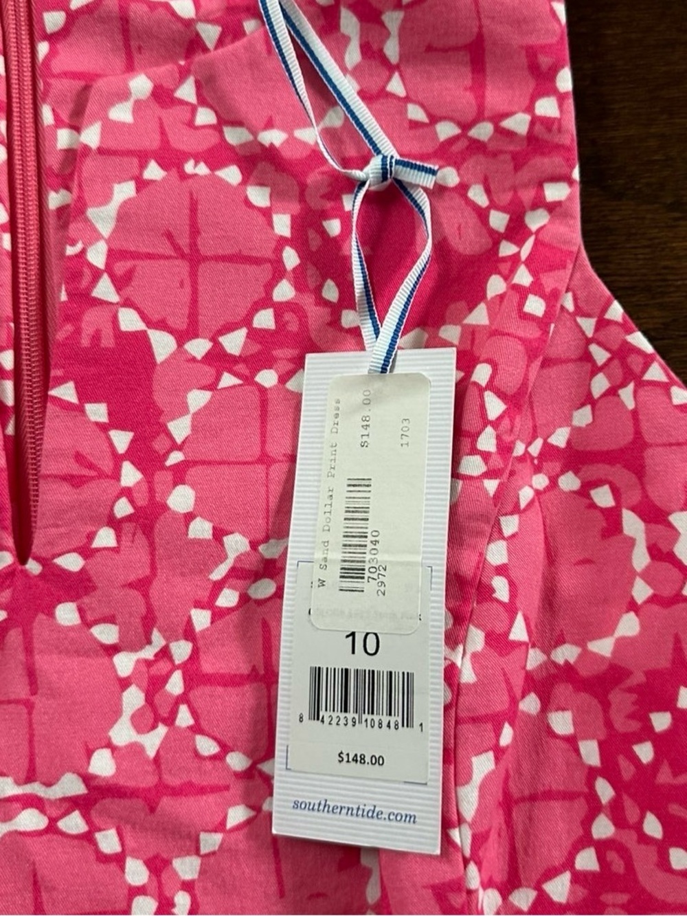 Southern Tide-Sand Dollar Print Dress in Smoothie Pink-size 10-NWT - Picture 6 of 10